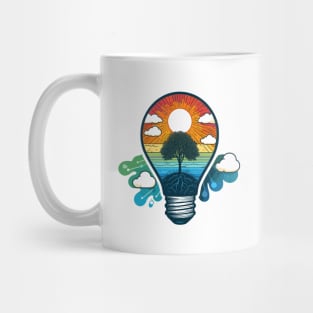 Light bulb tree nature Mug